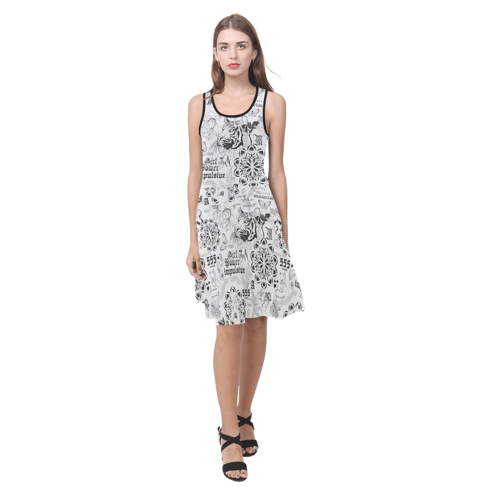 Inspirational tattoo pattern Atalanta Sundress (Model D04)