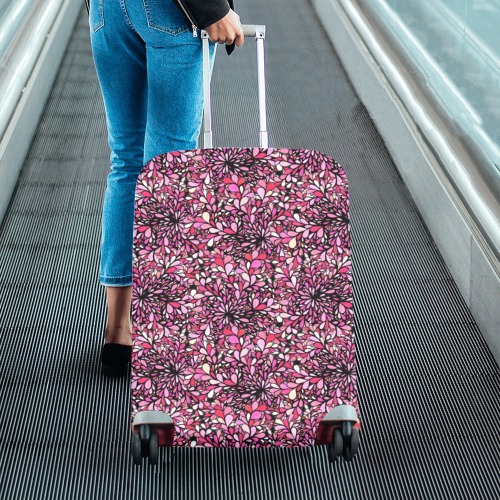 Raspberry Splash Luggage Cover/Medium 22"-25"
