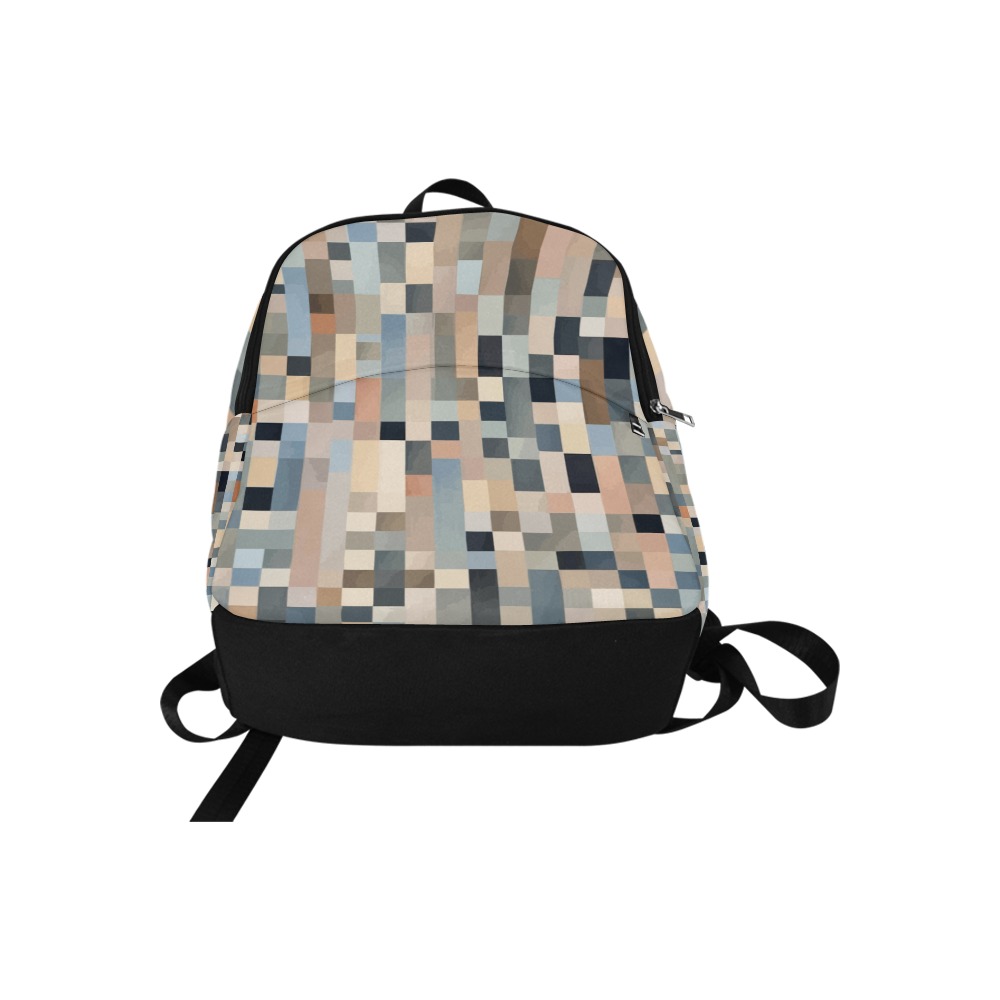 Checkered pattern of rectangular and square shapes Fabric Backpack for Adult (Model 1659)