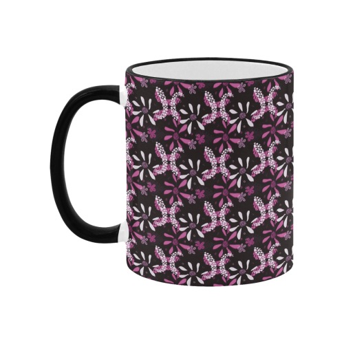 Unique Stylish in pink Custom Edge Color Mug (11oz)