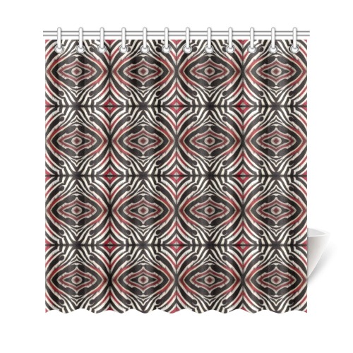 zebra print 2, repeating pattern Shower Curtain 69"x72"