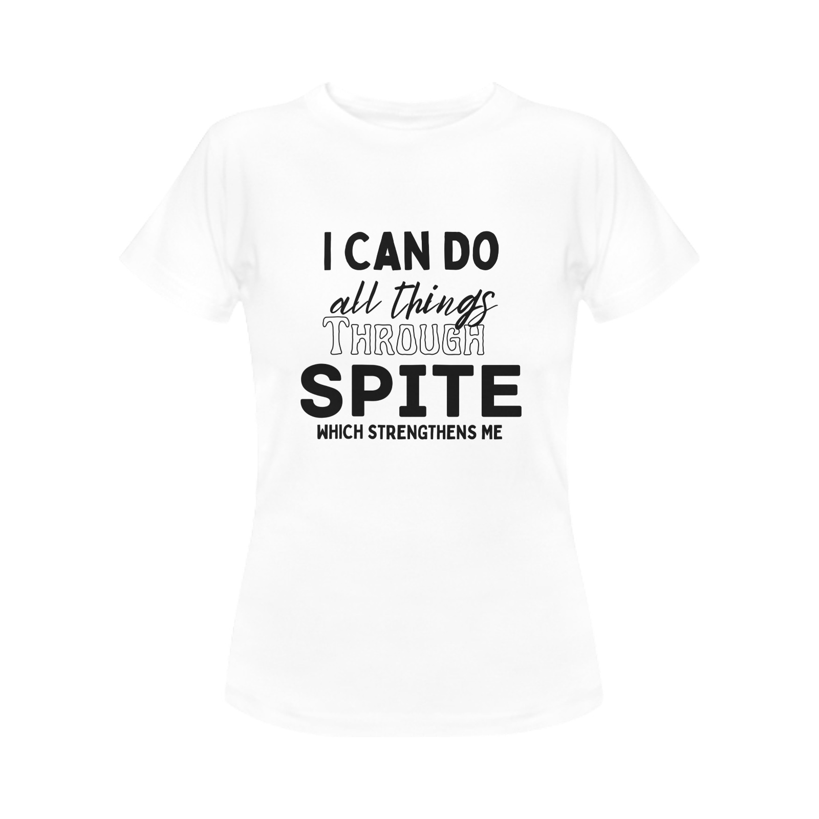 I Can Do All Things Women's T-Shirt in USA Size (Front Printing Only)