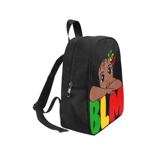 DKdesignSVG Cute Girl BLM PNG Fabric School Backpack (Model 1682) (Small)