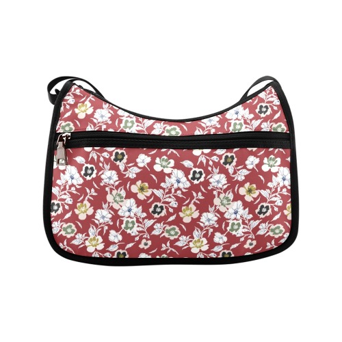 Flowers abstract red garden DPMF Crossbody Bags (Model 1616)