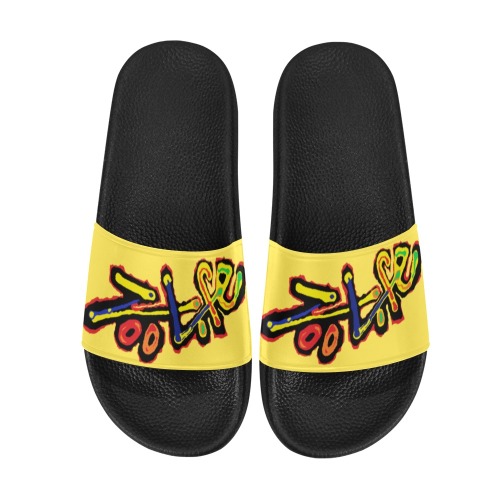 ZL.LOGO.YELL Women's Slide Sandals (Model 057)