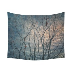 Spooky Trees Cotton Linen Wall Tapestry 60"x 51"
