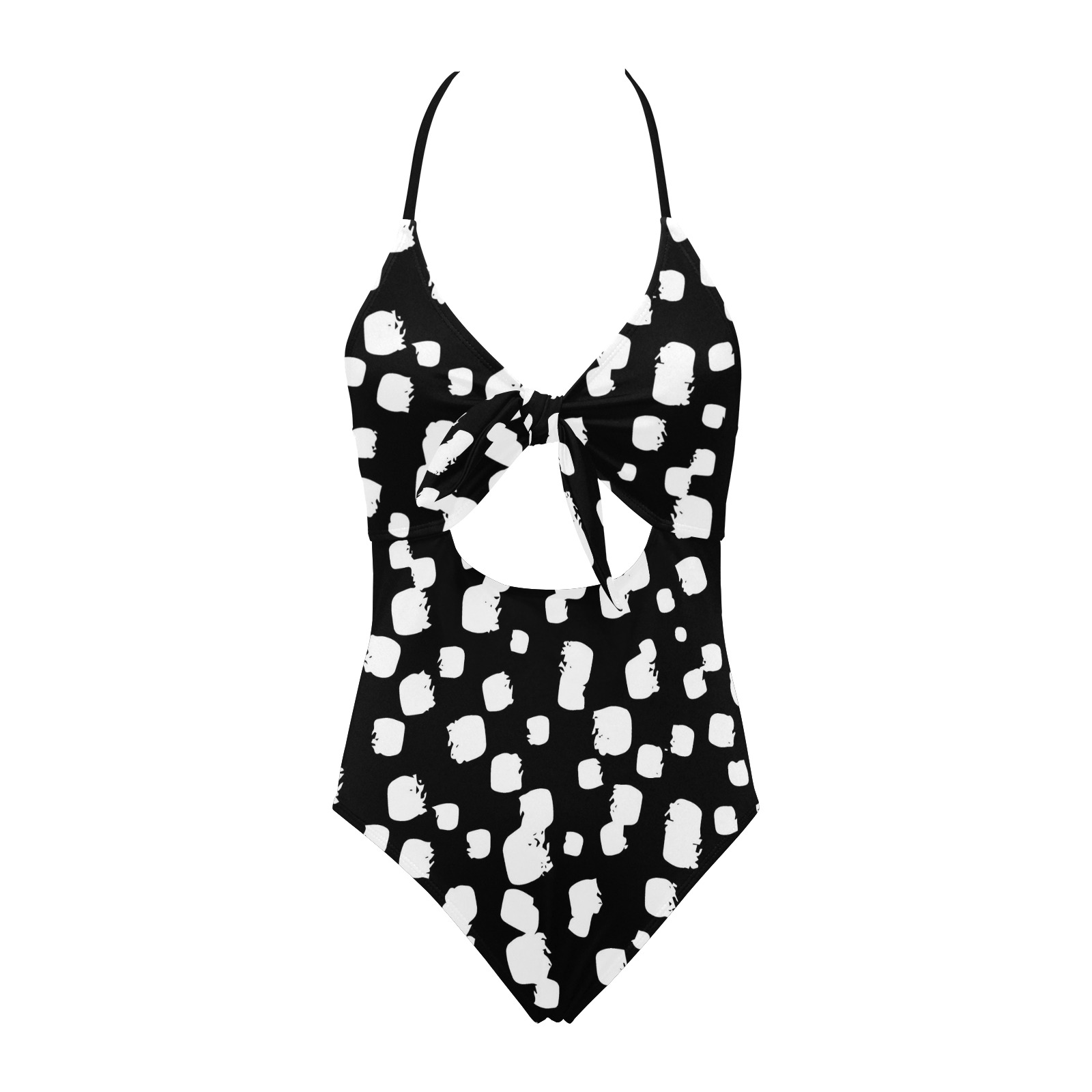PATTERN_JPG-01 Backless Hollow Out Bow Tie Swimsuit (Model S17)