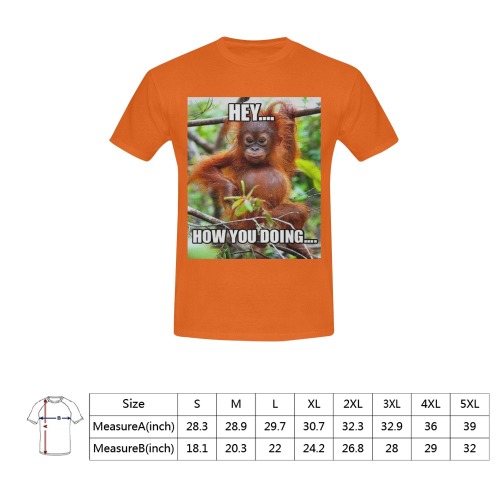 MEME ME MOFO Funny Monkey Men's T-Shirt in USA Size (Front Printing Only)