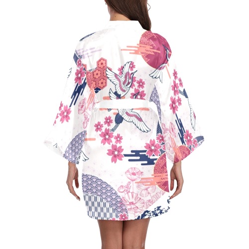 CRANE & MOON LIGHT Long Sleeve Kimono Robe