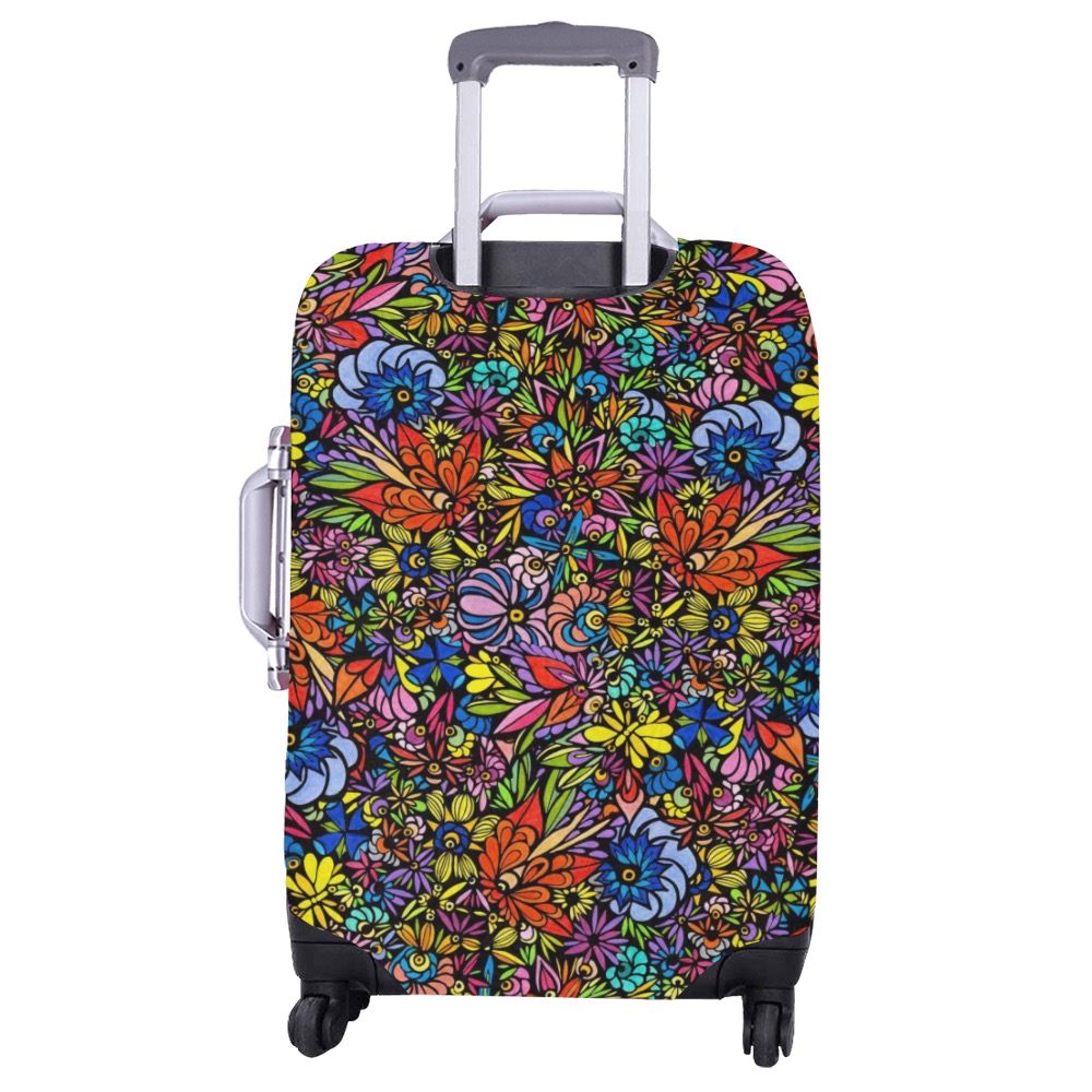 Lac La Hache Wildflowers Luggage Cover/Large 26"-28"