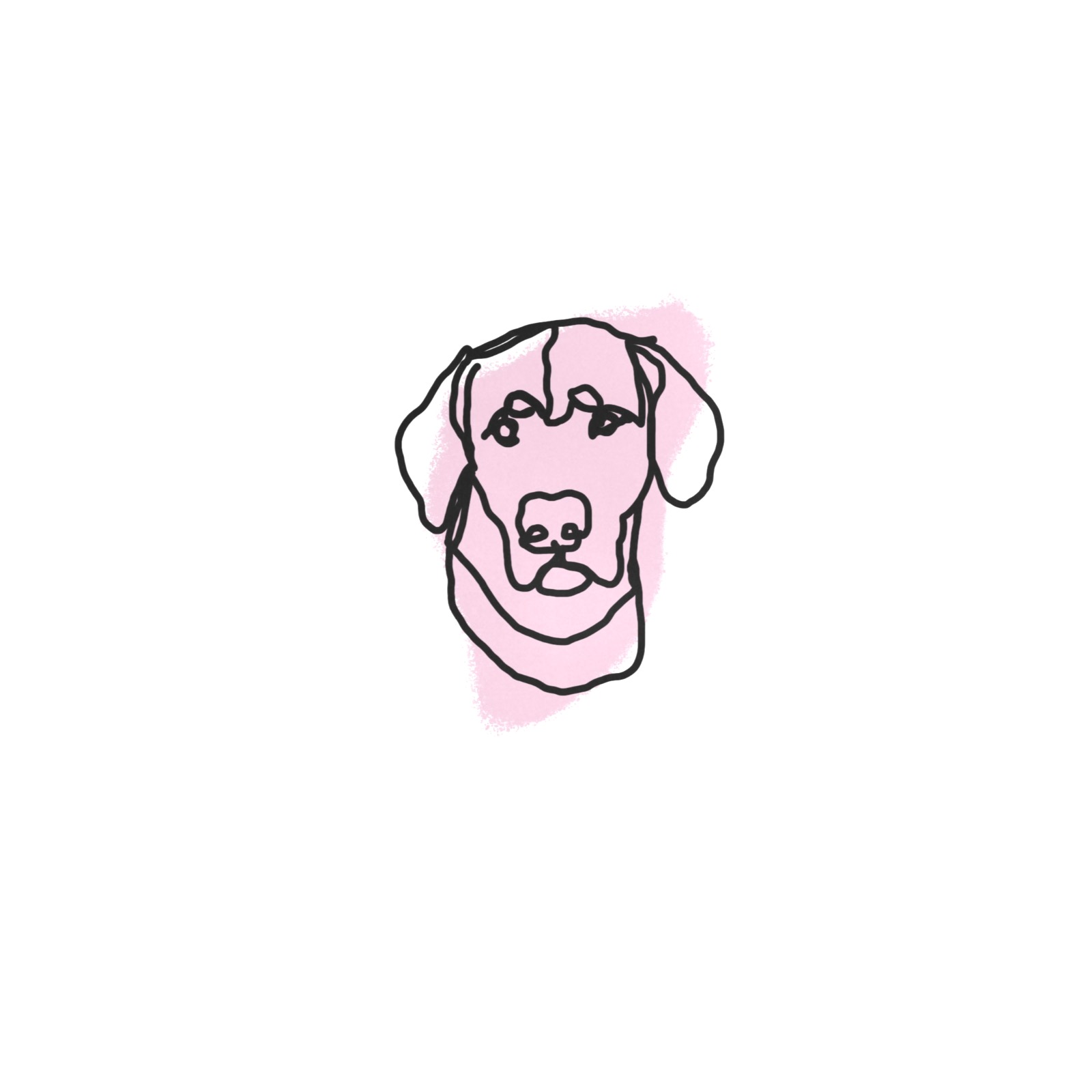 Line Drawing Dog Art Print 19‘’x28‘’