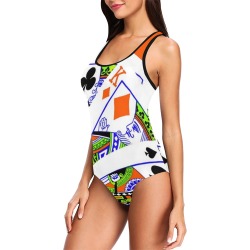 FOUR KINGS (2) Vest One Piece Swimsuit (Model S04)