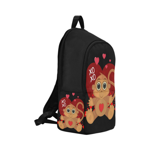 Valentine's Day Monkey Fabric Backpack for Adult (Model 1659)