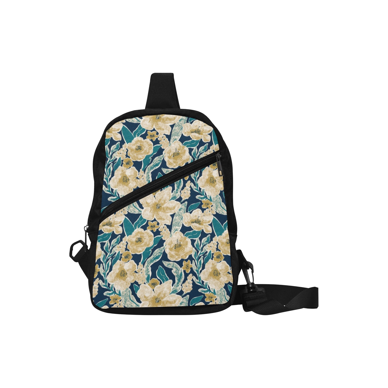 Painted Flowers Men's Chest Bag (Model 1726)