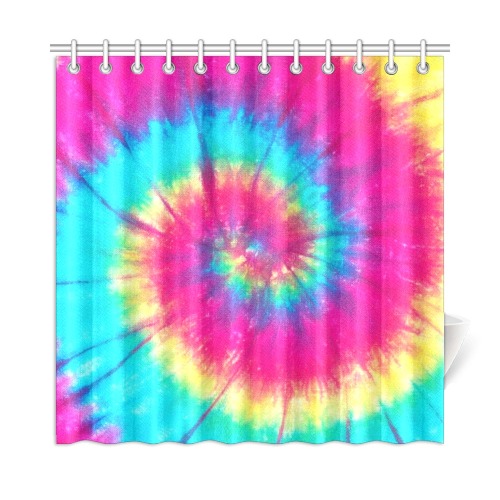 Bold Bright Tie Dye Shower Curtain 72"x72"