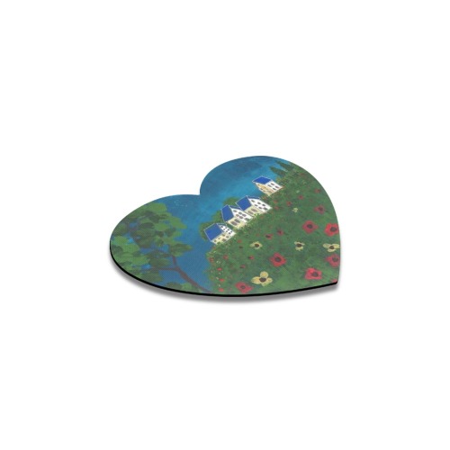 The Field of Poppies Heart Coaster