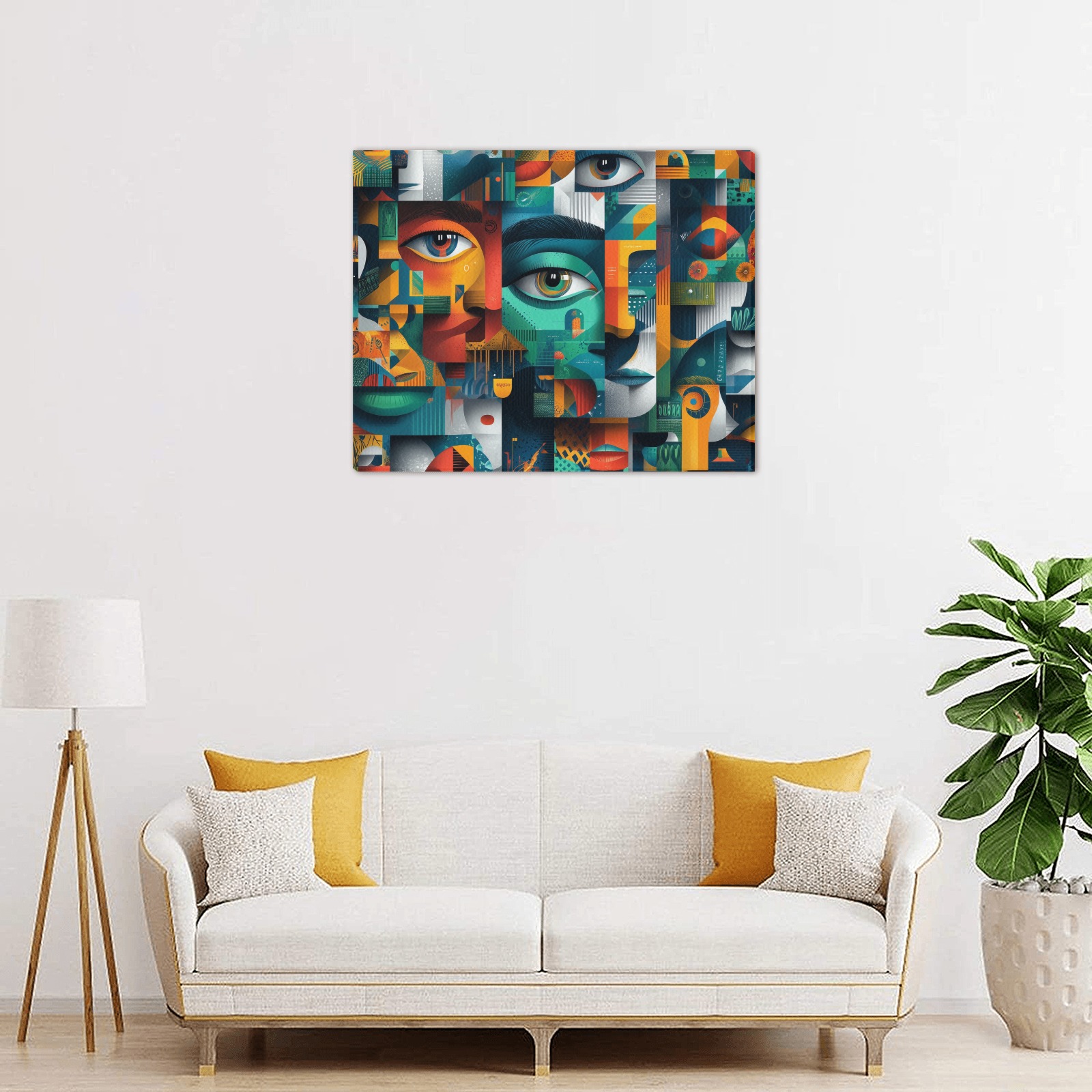 Cubist Frequency Upgraded Canvas Print 20"x16"