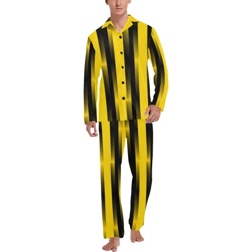 Dortmund Pop Art by Nico Bielow Men's V-Neck Long Pajama Set