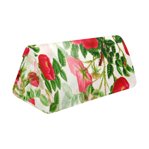Vintage Red Floral Blossom Custom Foldable Glasses Case