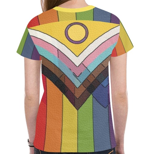 Lbgtq plus Pop Art by Nico Bielow New All Over Print T-shirt for Women (Model T45)