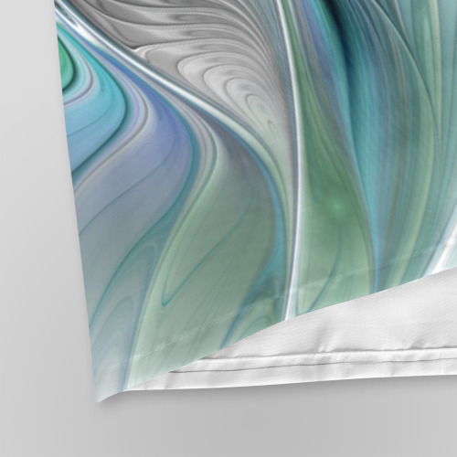 Abstract Blue Green Butterfly Fantasy Fractal Art Shower Curtain 69"x70"