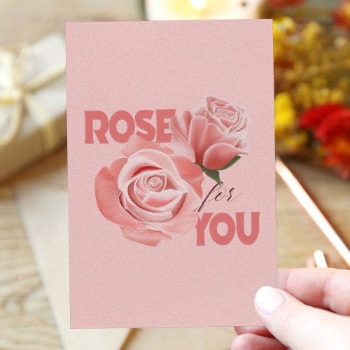 Happy International Women's Day with "Rose For You" Card Greeting Card 4"x6"