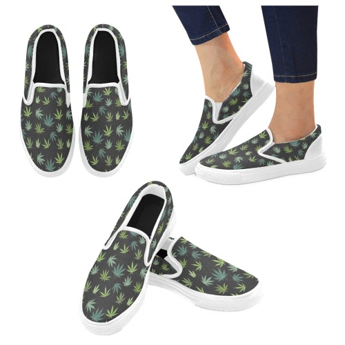 420/420 Women's Unusual Slip-on Canvas Shoes (Model 019)