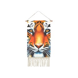 Cute Tiger Funny Colorful Animal Art Linen Hanging Poster