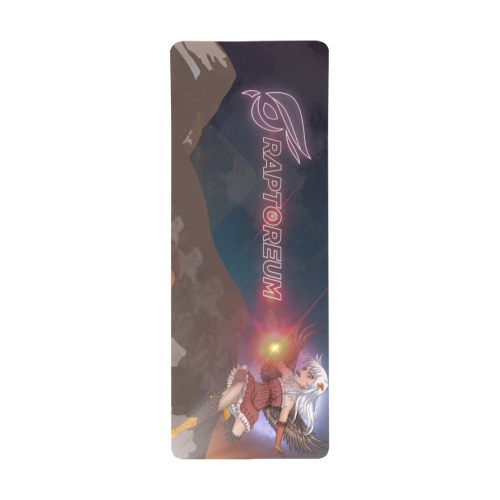 Beam Raptor Waifu Magical Spell Banner Extra Large Mouse Pad (31 Gaming Mousepad (31"x12")