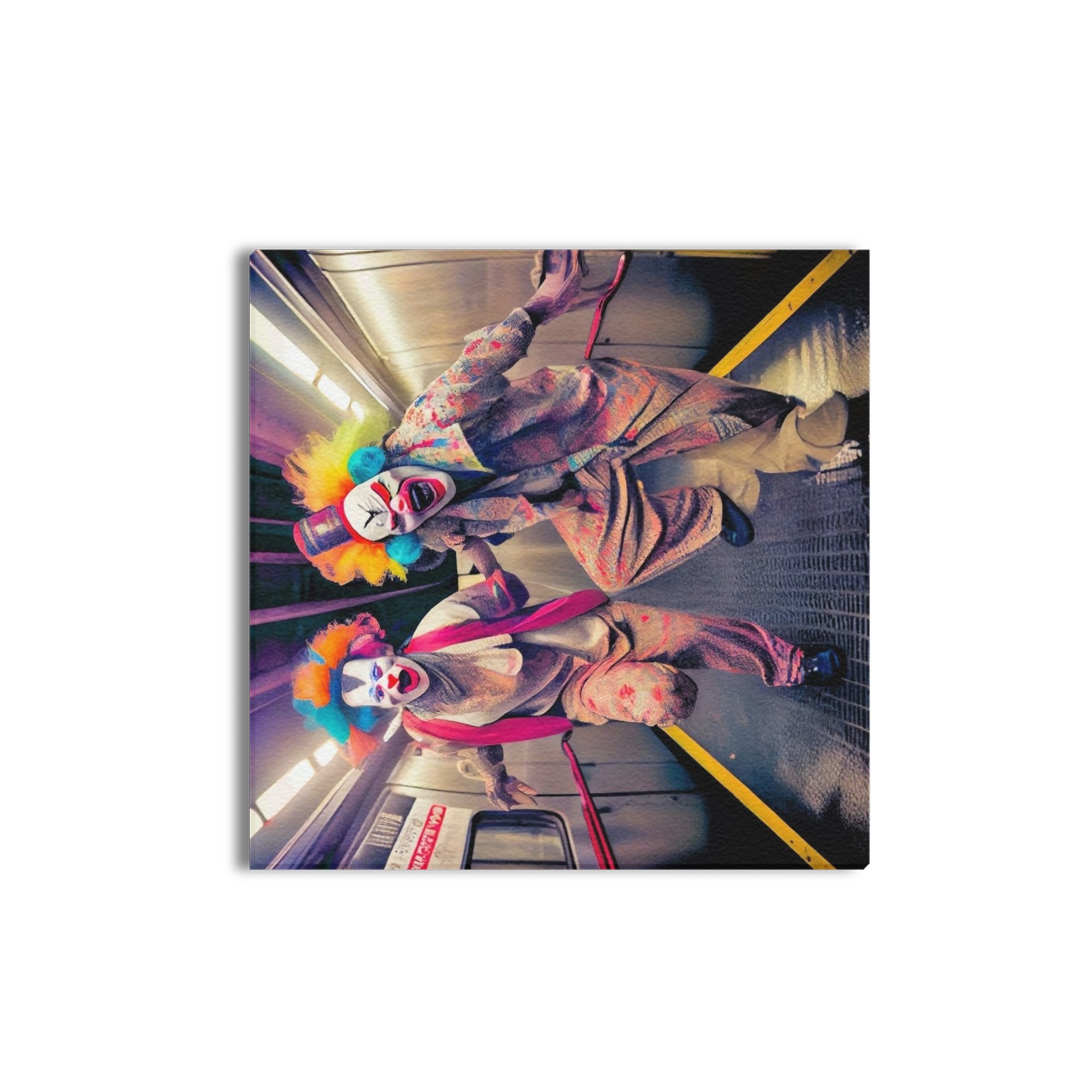 clowns underground 2 Upgraded Canvas Print 16"x16"