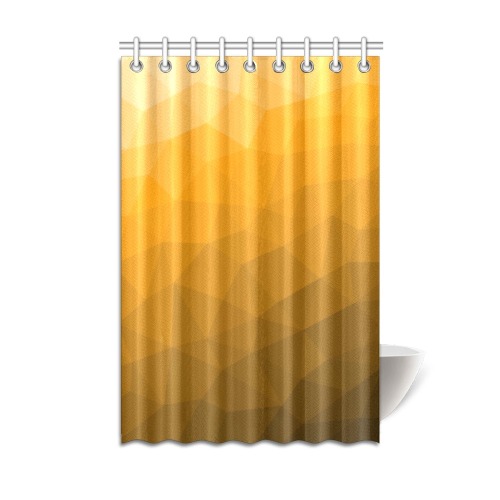 Orange gradient geometric mesh pattern Shower Curtain 48"x72"