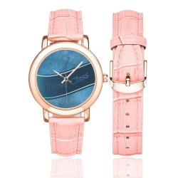I Have Class Women's Rose Gold Leather Strap Watch(Model 201)