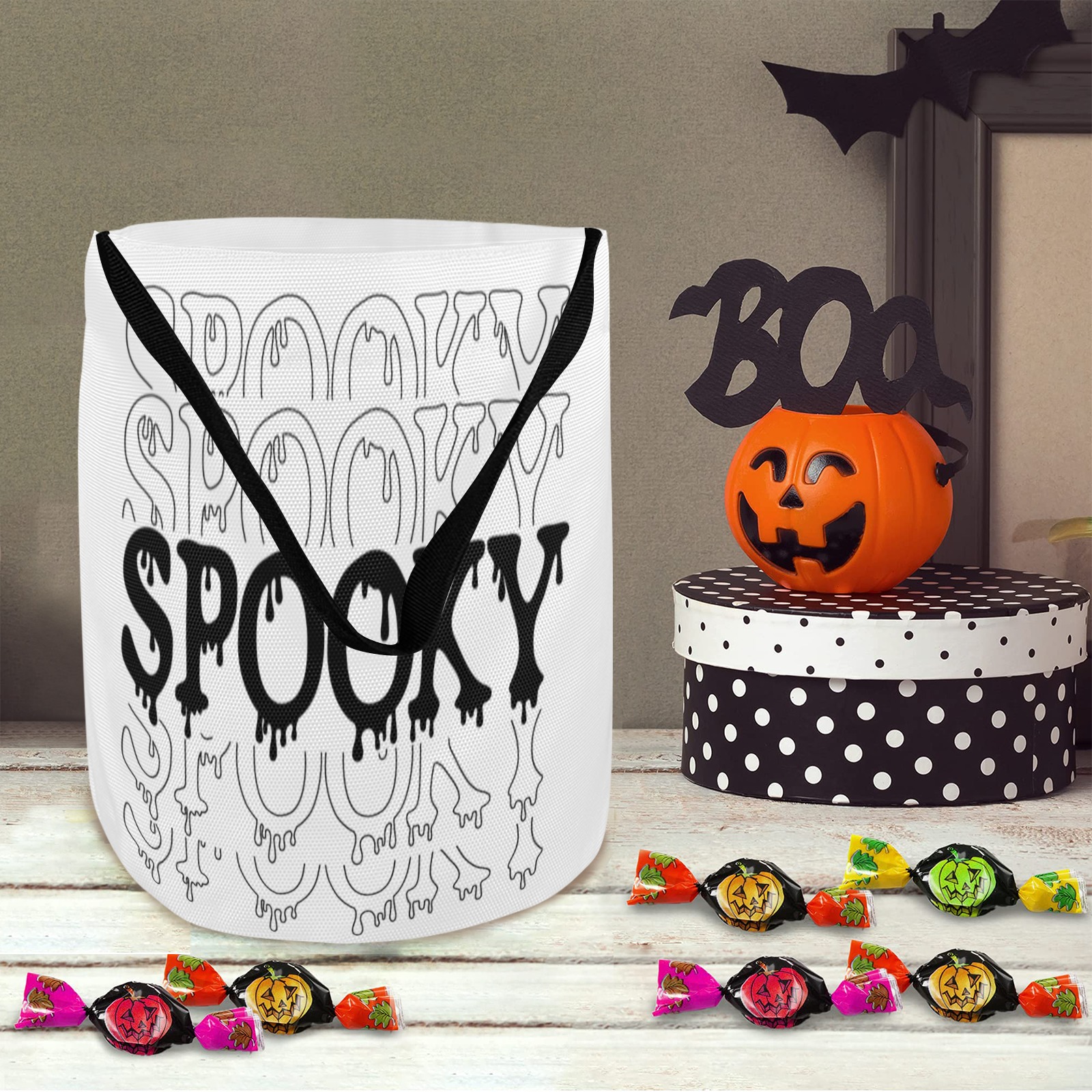 SPOOKY  TRICK OR TREAT BAG Halloween Candy Bag