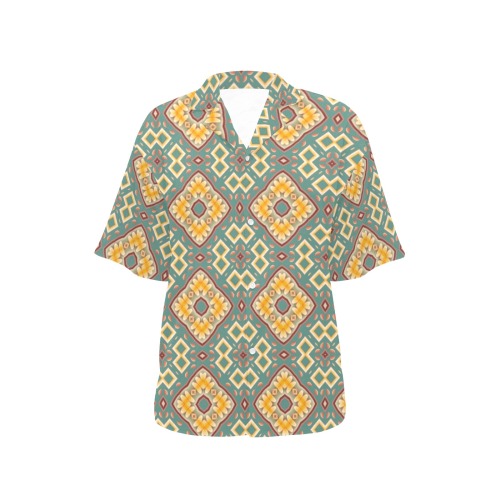 Ethnic Abstract - Geometric, Repper All Over Print Hawaiian Shirt for Women (Model T58)