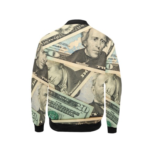 US PAPER CURRENCY Kids' All Over Print Bomber Jacket (Model H40)