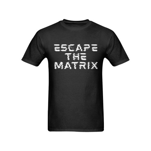 Escape The Matrix Black Edition Men's T-Shirt in USA Size (Front Printing Only)