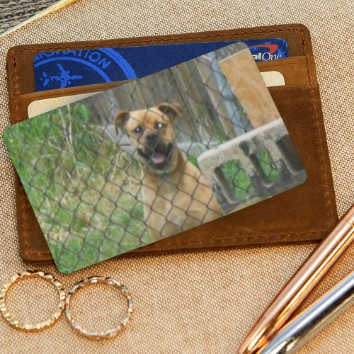 A Smiling Dog Wallet Insert Card (Two Sides)