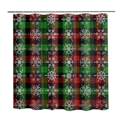 Snowflakes and Plaid 66x72