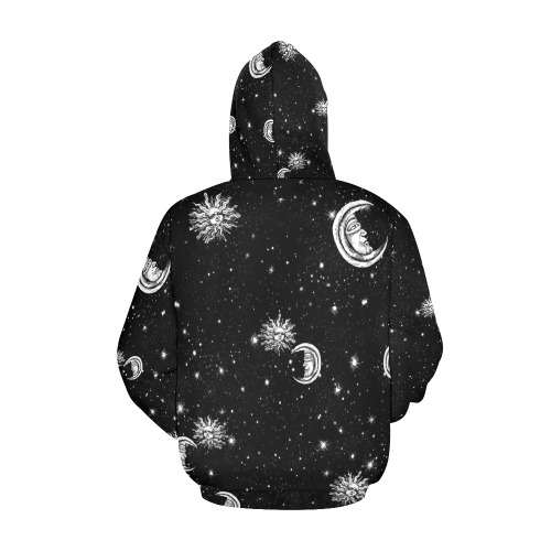 Stars Moon Sun in the Universe All Over Print Hoodie for Men (USA Size) (Model H13)