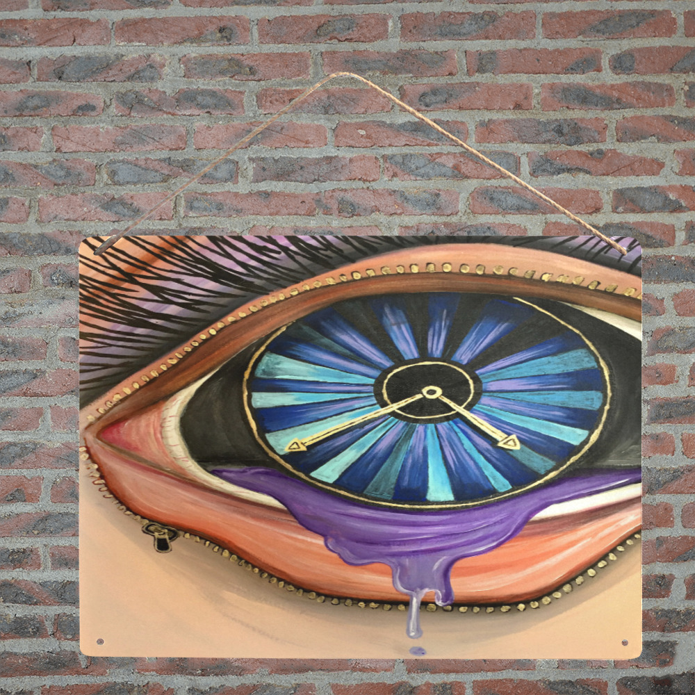 Open Your Eyes Metal Tin Sign 12"x8"