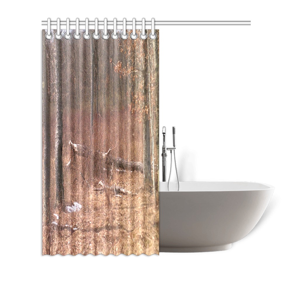 Falling tree in the woods Shower Curtain 72"x72"
