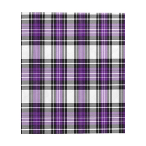Purple Black Plaid Quilt 60"x70"