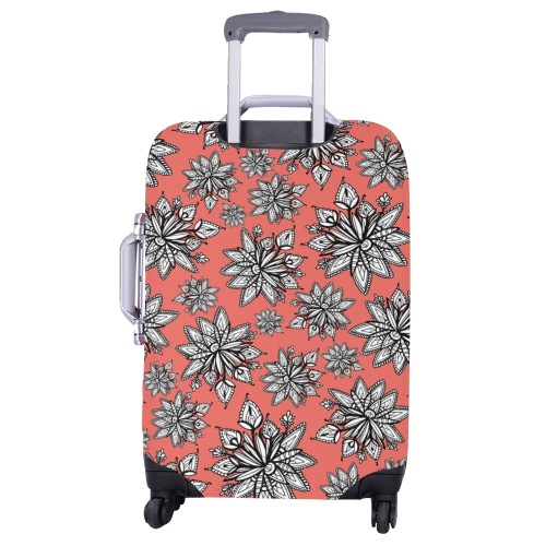 Creekside Floret pattern coral Luggage Cover/Large 26"-28"