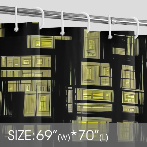 Contemporary Shower Curtain 69"x70"