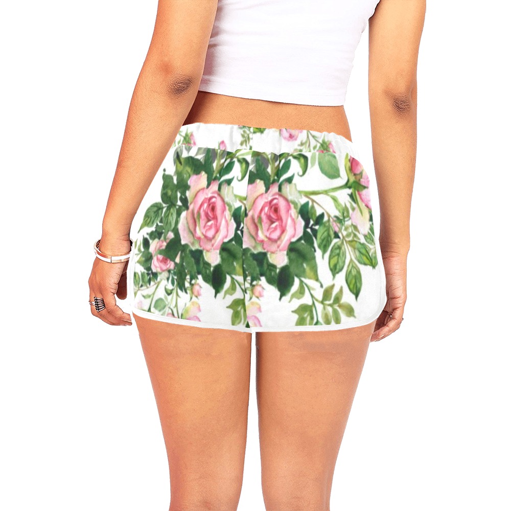 Roses Women's All Over Print Relaxed Shorts (Model L19)