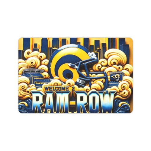 rams Doormat 24"x16"