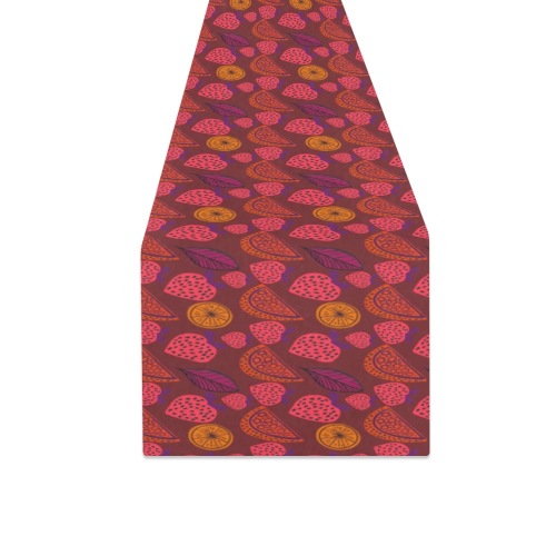 Abstract unique fruit pattern Table Runner 16x72 inch