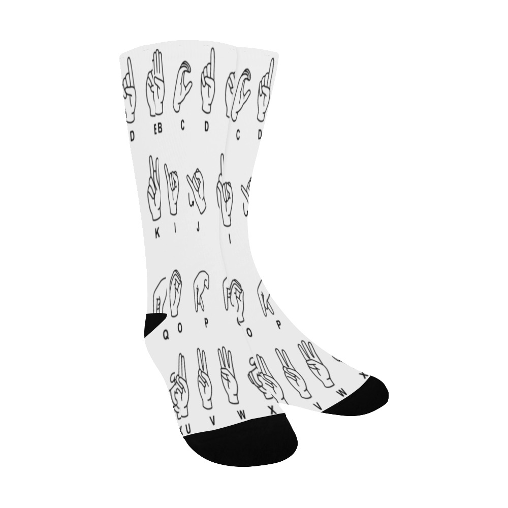 ASL Alphabet socks Men's Custom Socks