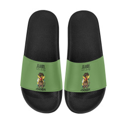 Be a BuddyGreenSlide Women's Slide Sandals (Model 057)