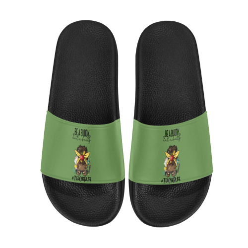 Be a BuddyGreenSlide Women's Slide Sandals (Model 057)